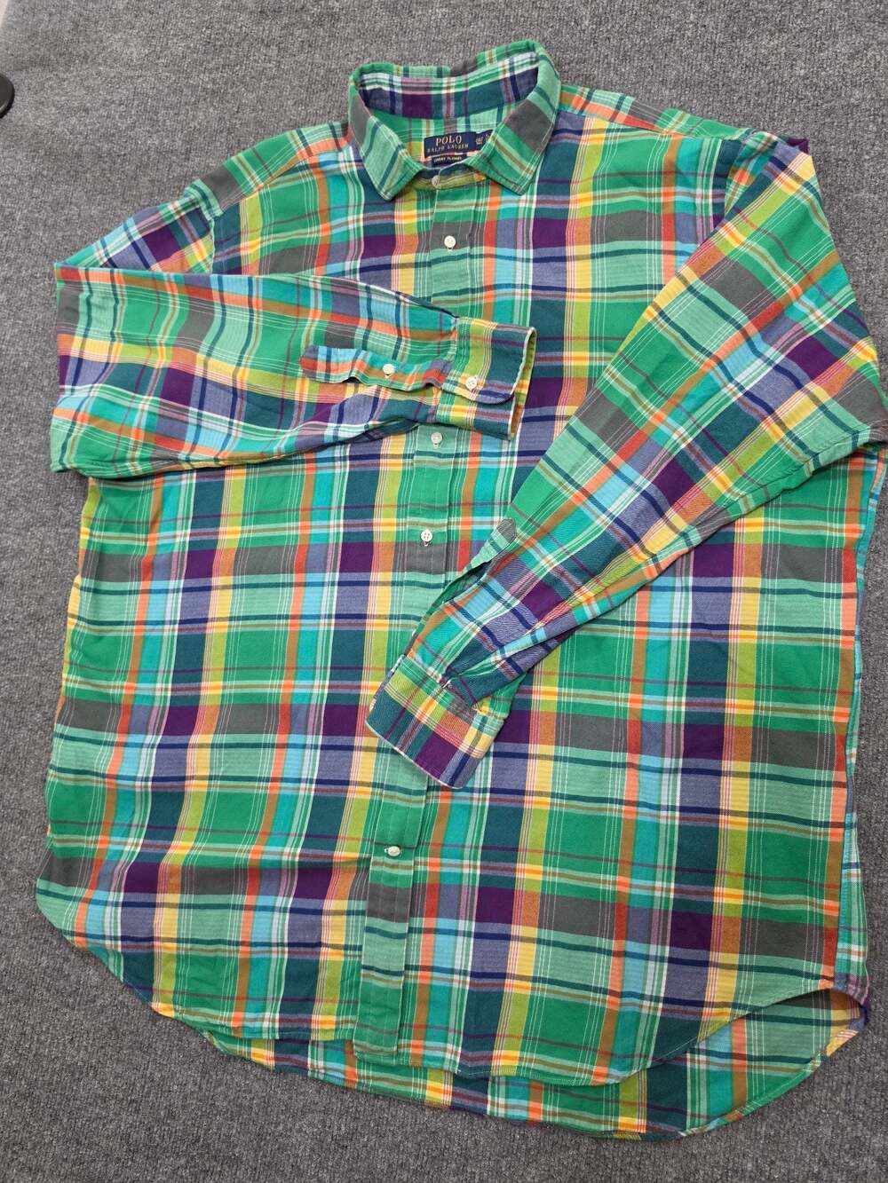 Polo Ralph Lauren Luxury Flannel Plaid Button Down Shirt 2XLT